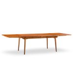 Hans J. Wegner for Andreas Tuck At-312 Mid Century Danish Teak and Oak Hidden Leaf Dining Table