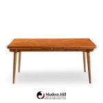 Hans J. Wegner for Andreas Tuck At-312 Mid Century Danish Teak and Oak Hidden Leaf Dining Table