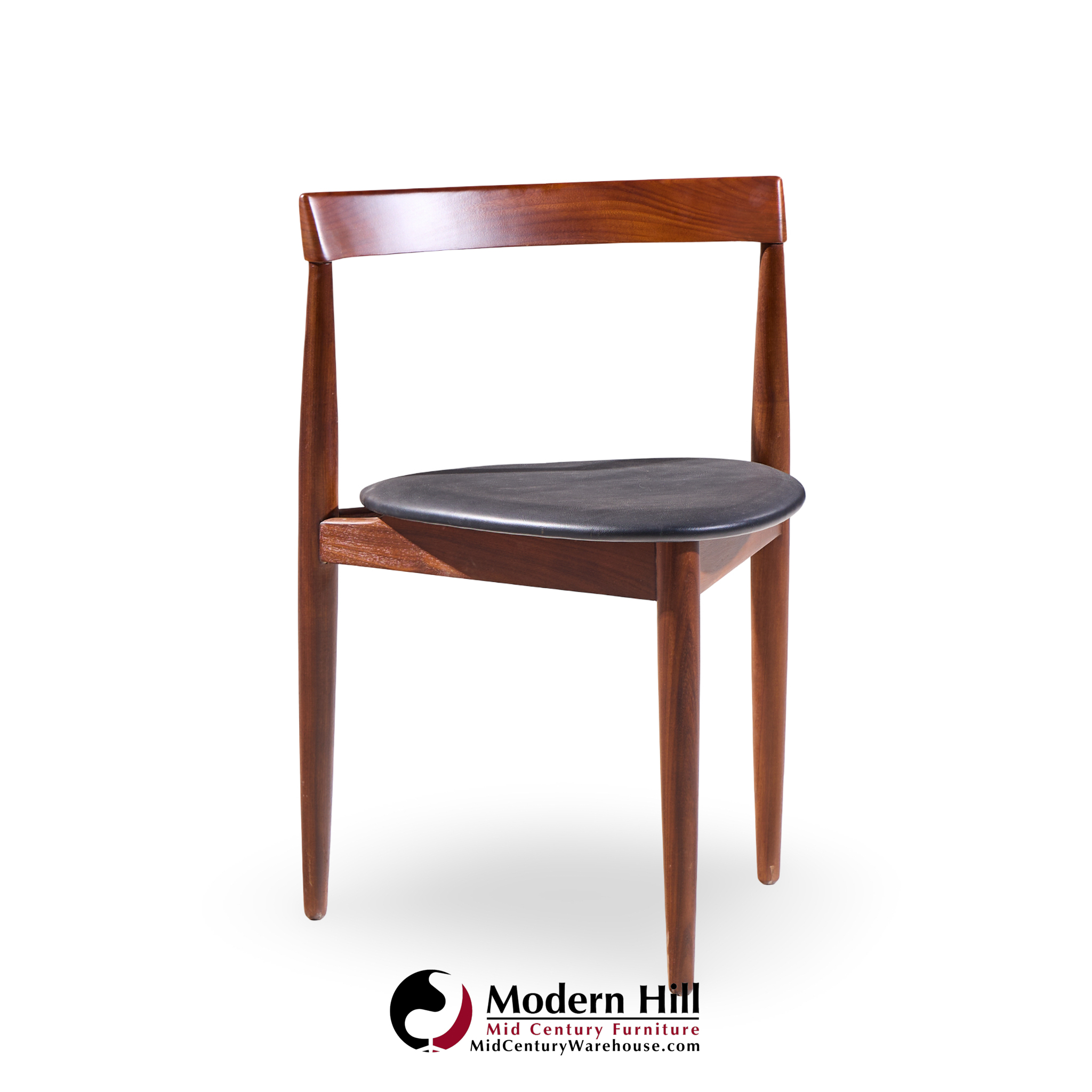 Hans Olsen for Frem Rojle Mid Century Expanding Teak Dining Table with 4 Nesting Chairs