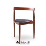 Hans Olsen for Frem Rojle Mid Century Expanding Teak Dining Table with 4 Nesting Chairs