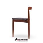 Hans Olsen for Frem Rojle Mid Century Expanding Teak Dining Table with 4 Nesting Chairs