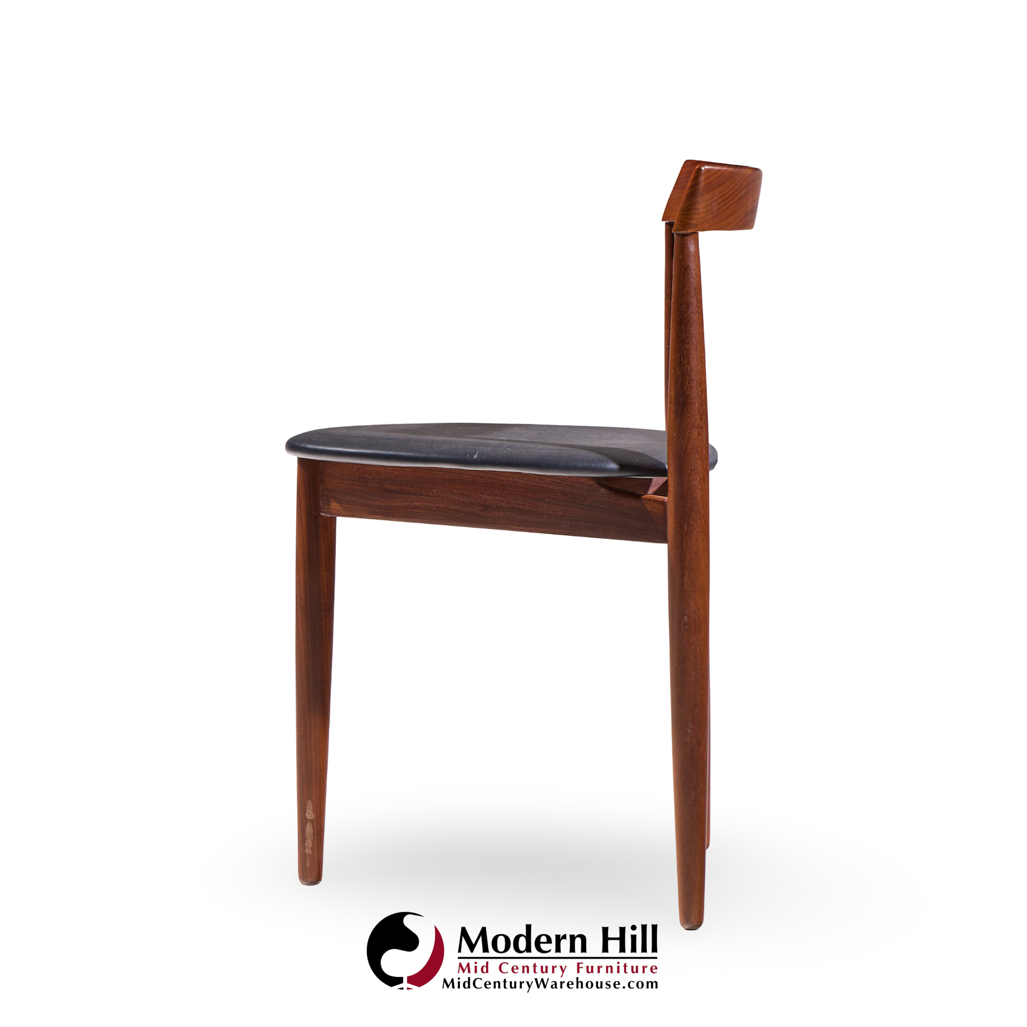 Hans Olsen for Frem Rojle Mid Century Expanding Teak Dining Table with 4 Nesting Chairs