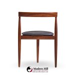 Hans Olsen for Frem Rojle Mid Century Expanding Teak Dining Table with 4 Nesting Chairs