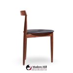 Hans Olsen for Frem Rojle Mid Century Expanding Teak Dining Table with 4 Nesting Chairs