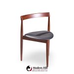 Hans Olsen for Frem Rojle Mid Century Expanding Teak Dining Table with 4 Nesting Chairs