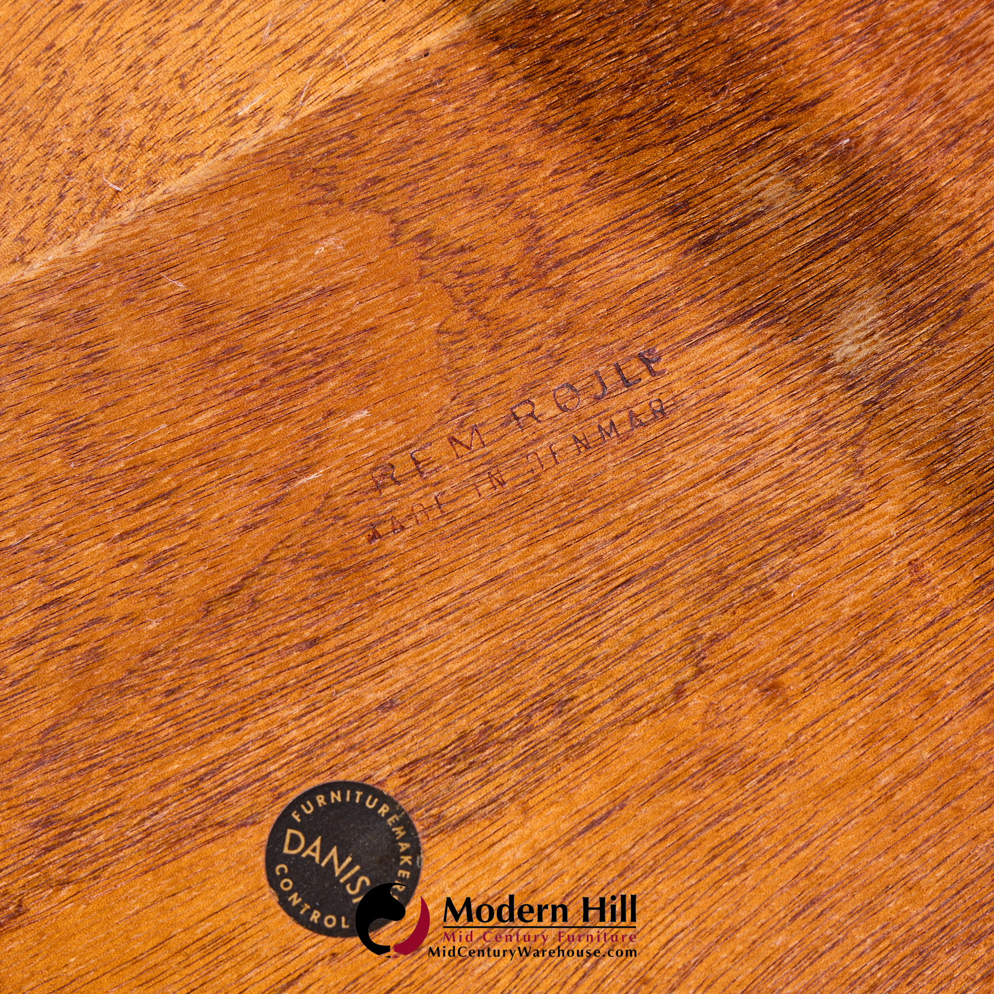 Hans Olsen for Frem Rojle Mid Century Expanding Teak Dining Table with 4 Nesting Chairs