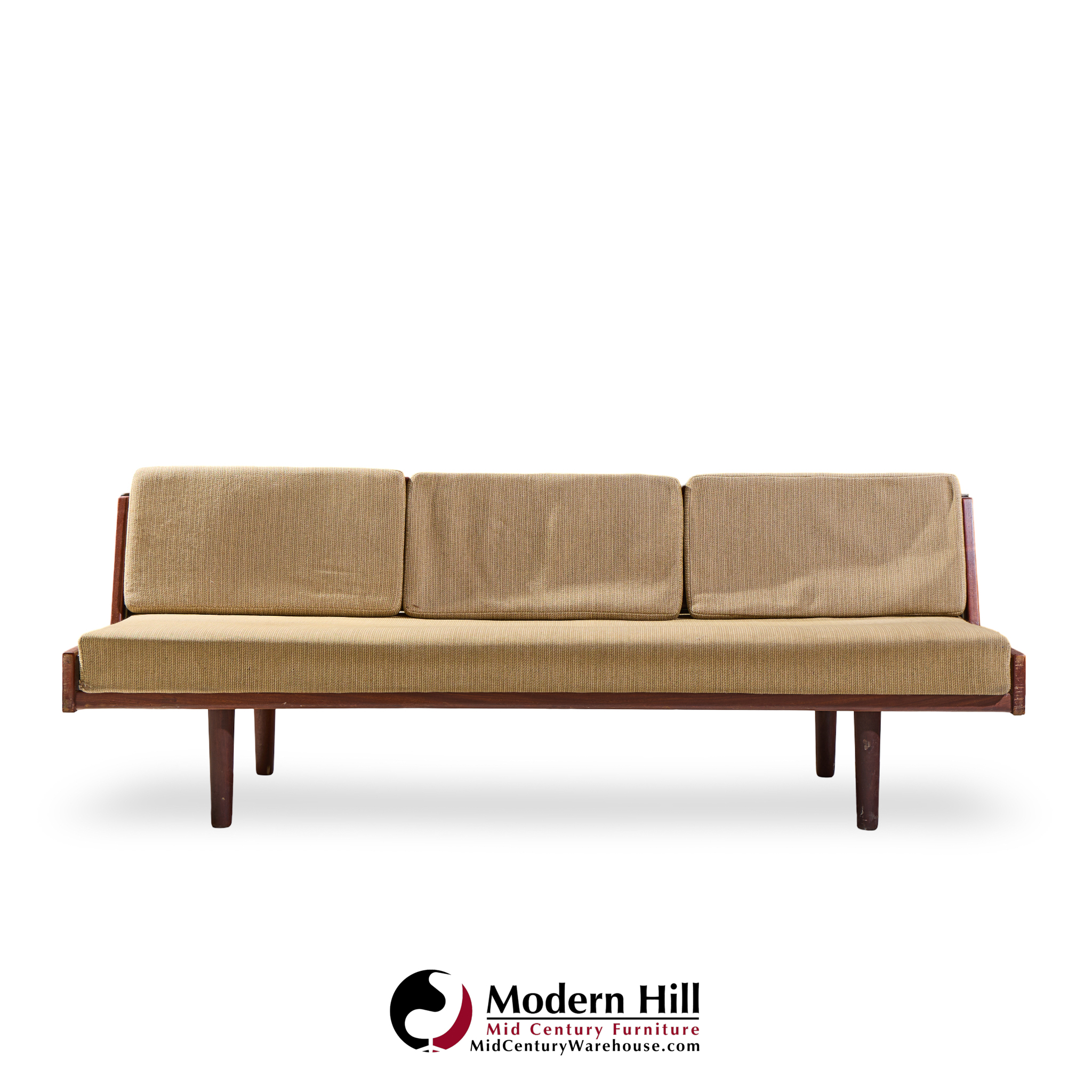 hans wegner for getama ge6 mid century danish teak and cane daybed sofa