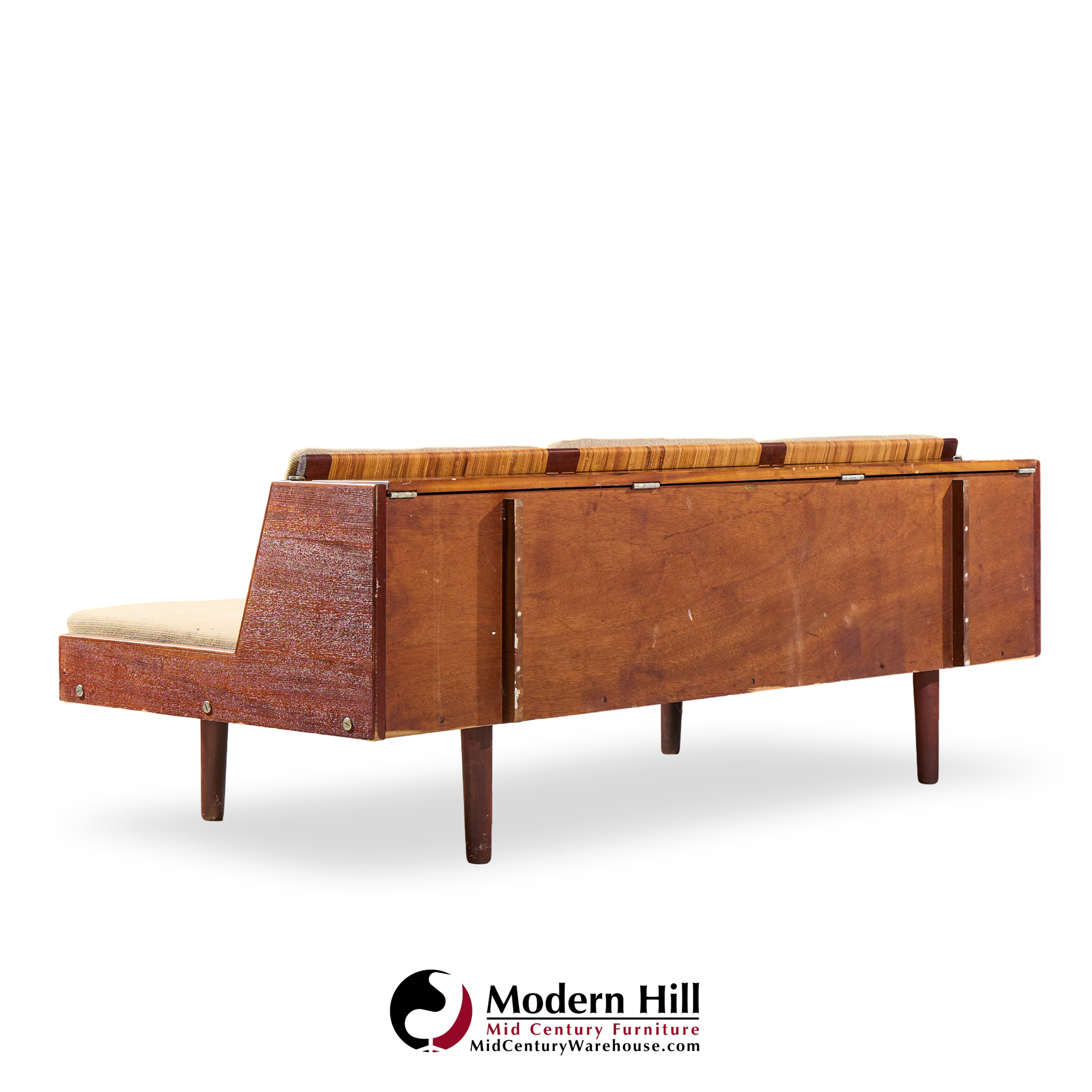 hans wegner for getama ge6 mid century danish teak and cane daybed sofa