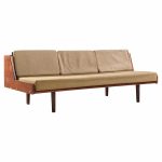 hans wegner for getama ge6 mid century danish teak and cane daybed sofa