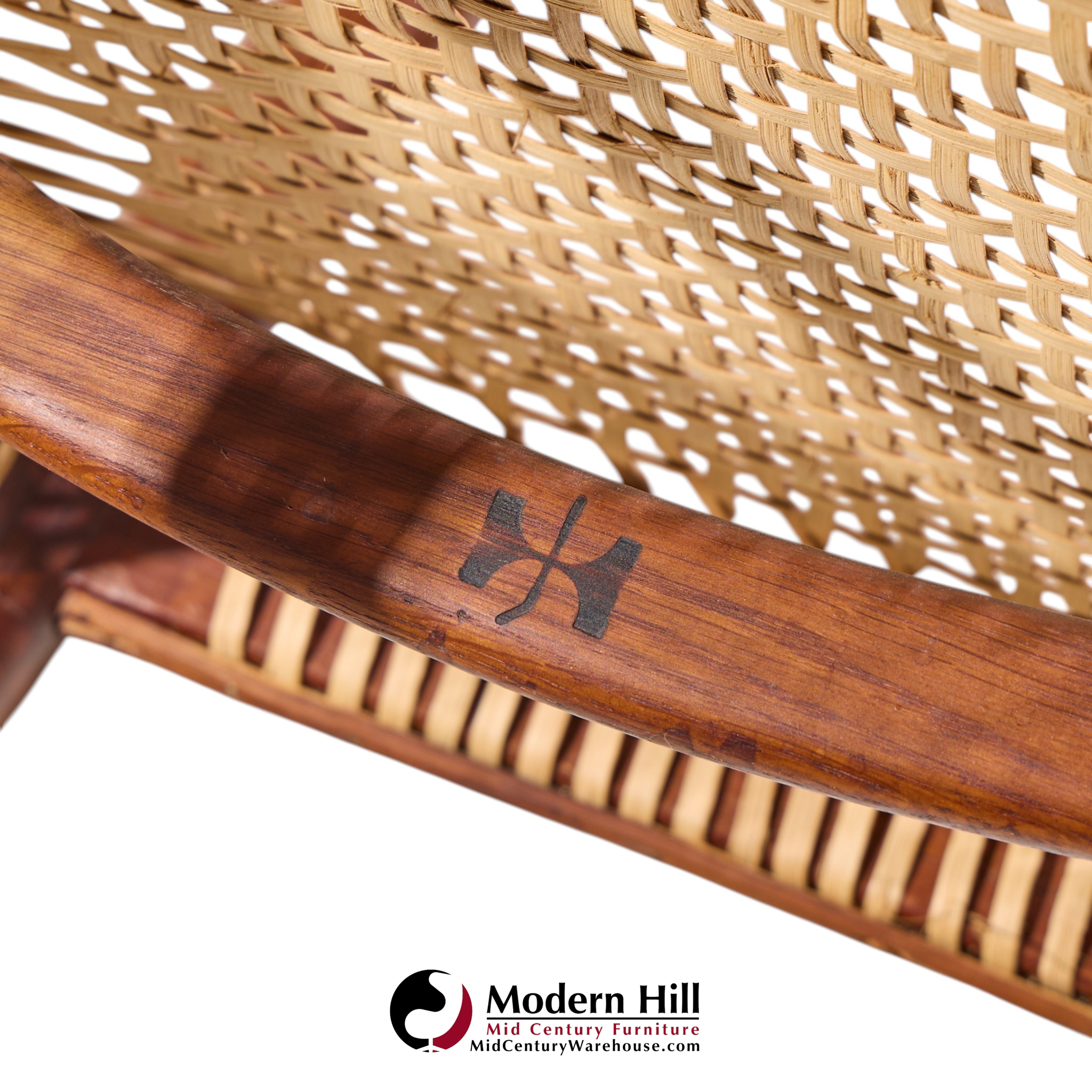 hans wegner for johannes hansen jh 501 mid century cane and teak dining chairs - set of 4