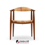 hans wegner for johannes hansen jh 501 mid century cane and teak dining chairs - set of 4