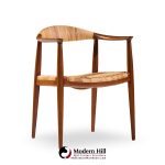 hans wegner for johannes hansen jh 501 mid century cane and teak dining chairs - set of 4