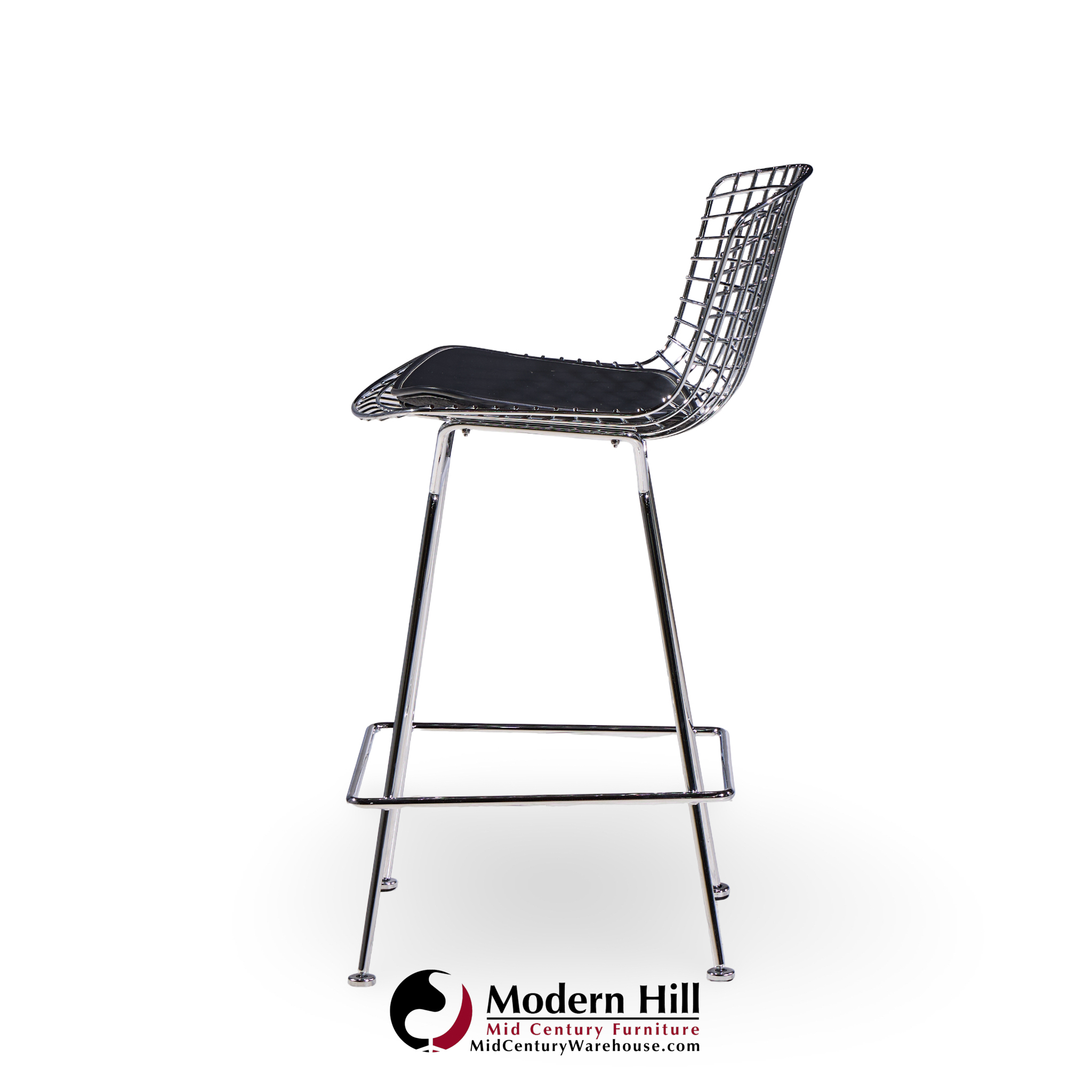 Harry Bertoia for Knoll Mid Century Chrome Counter Stools - Set of 4