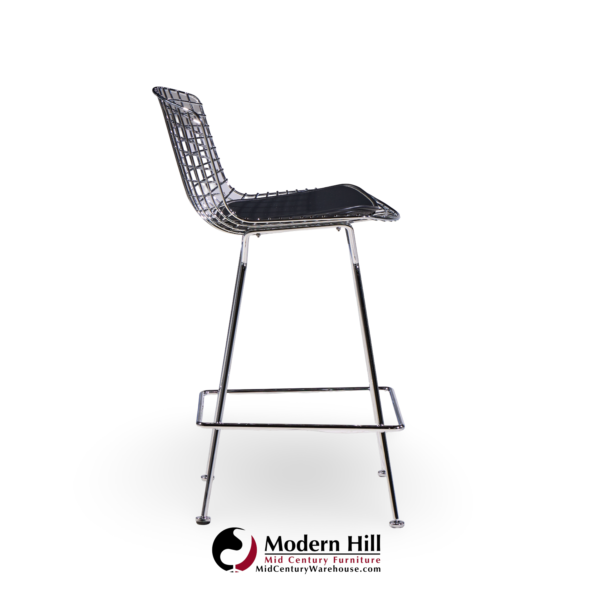 Harry Bertoia for Knoll Mid Century Chrome Counter Stools - Set of 4