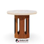 Harvey Probber Mid Century Walnut and Terrazzo Side End Tables - Pair