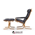 ingmar relling for ekornes siesta mid century leather lounge chair with ottoman