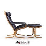 ingmar relling for ekornes siesta mid century leather lounge chair with ottoman