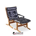 ingmar relling for ekornes siesta mid century leather lounge chair with ottoman