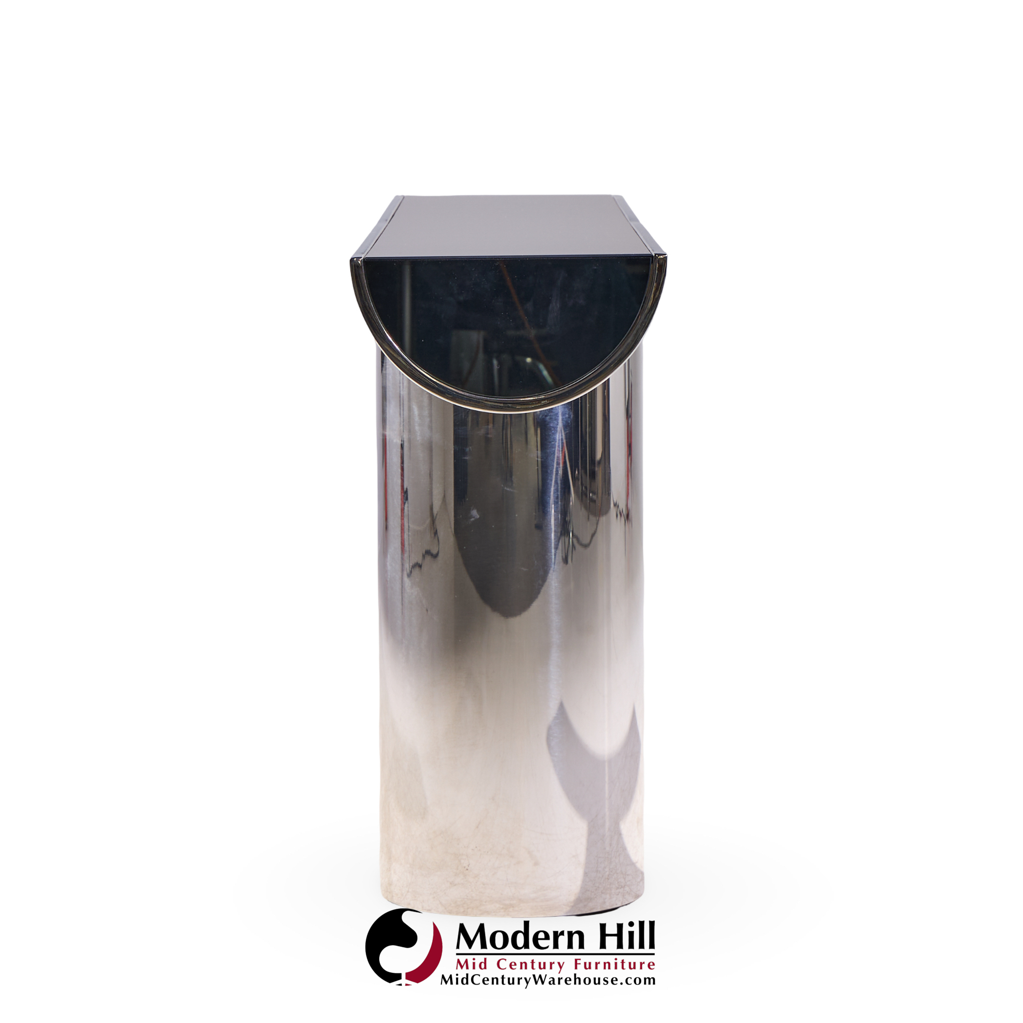 J. Wade Beam for Brueton Mid Century Stainless Steel Tee Console Table