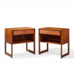 Jens Risom Mid Century Nightstands - Pair