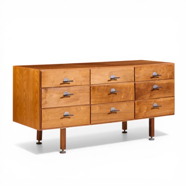 Jens Risom Mid Century Walnut 9-drawer Dresser Credenza