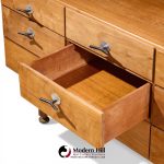 Jens Risom Mid Century Walnut 9-drawer Dresser Credenza