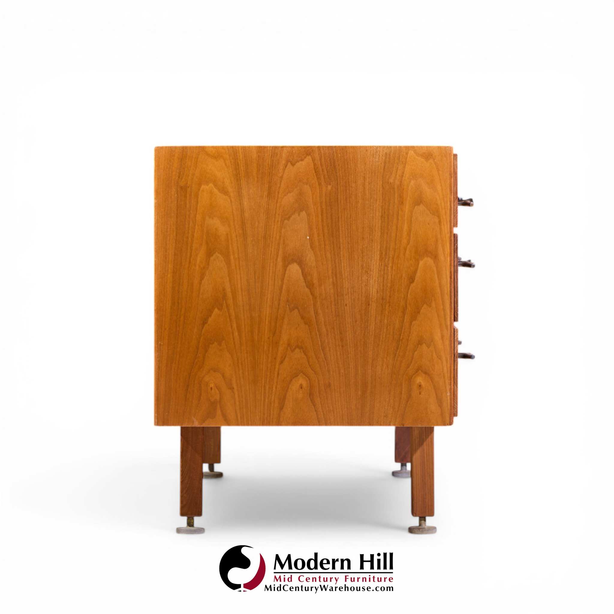 Jens Risom Mid Century Walnut 9-drawer Dresser Credenza