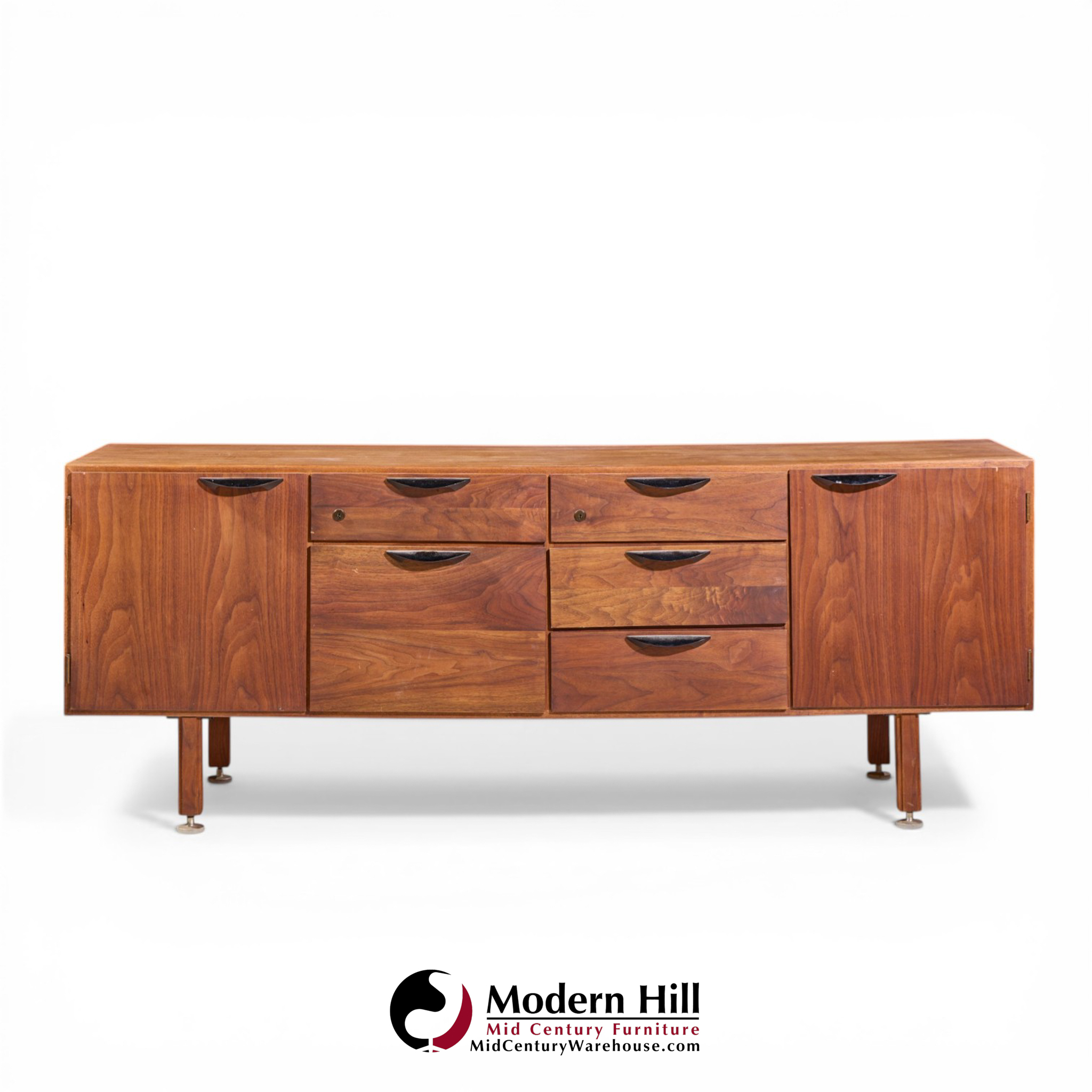 Jens Risom Mid Century Walnut Credenza