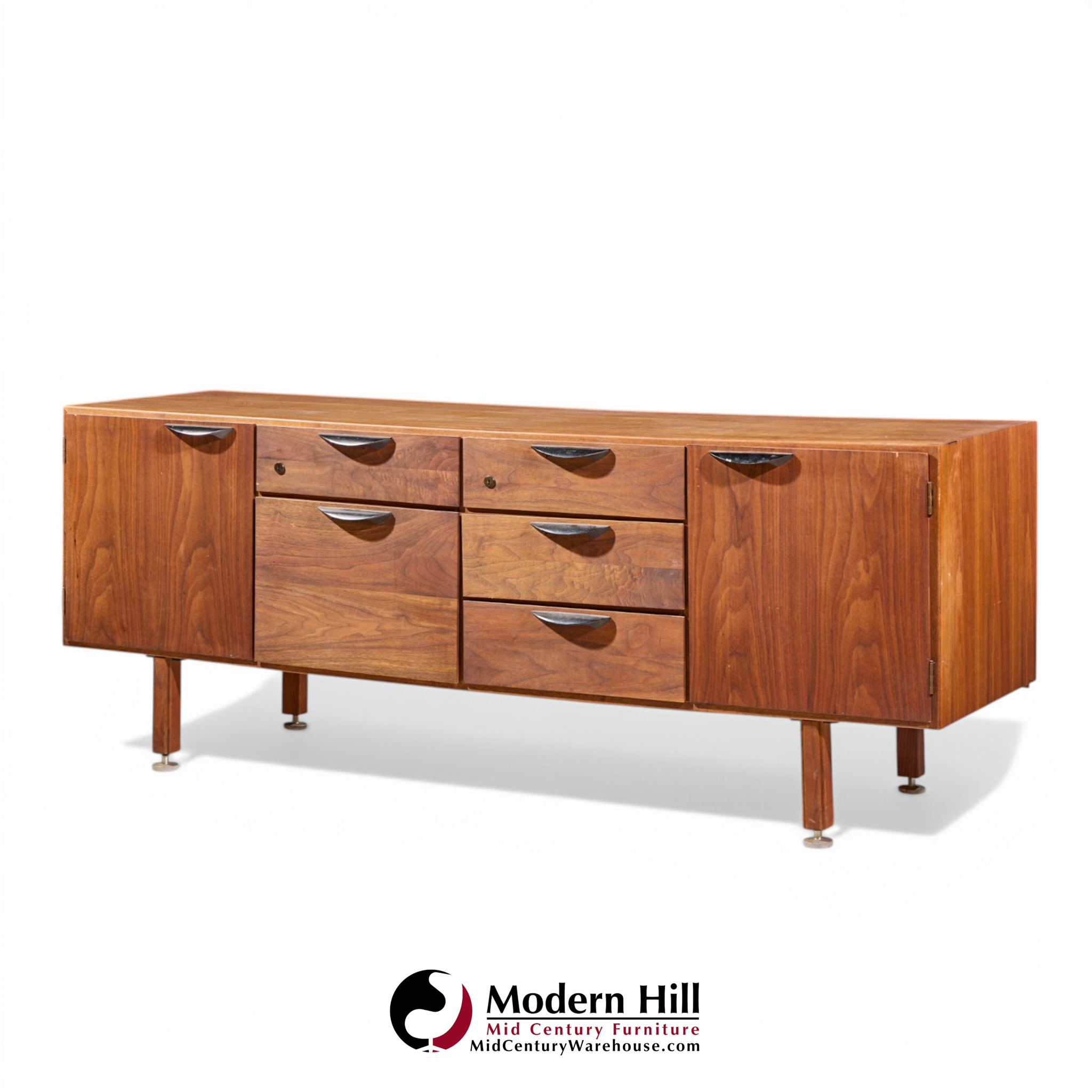 Jens Risom Mid Century Walnut Credenza