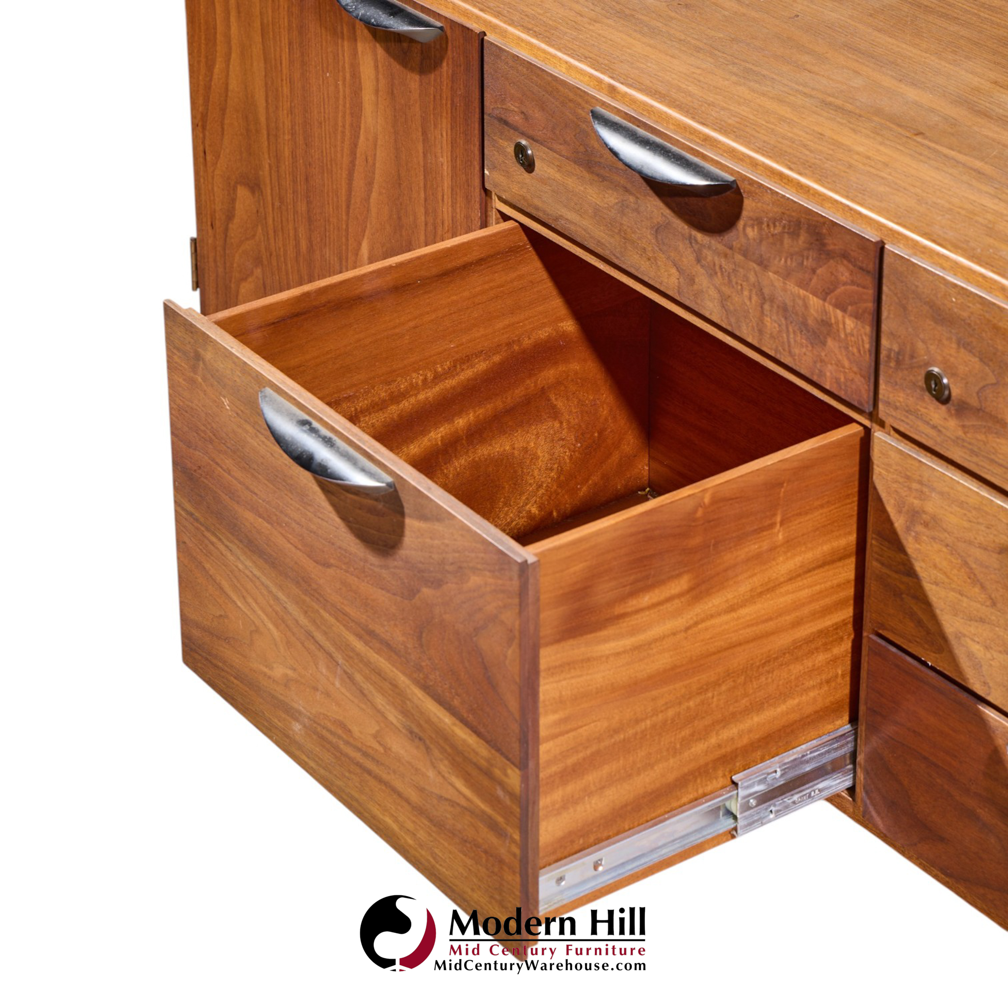 Jens Risom Mid Century Walnut Credenza