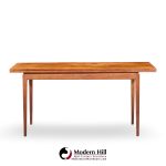 Jens Risom Mid Century Walnut Flip Top Console Dining Table