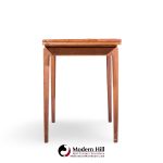 Jens Risom Mid Century Walnut Flip Top Console Dining Table