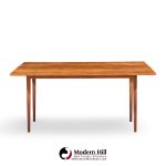 Jens Risom Mid Century Walnut Flip Top Console Dining Table