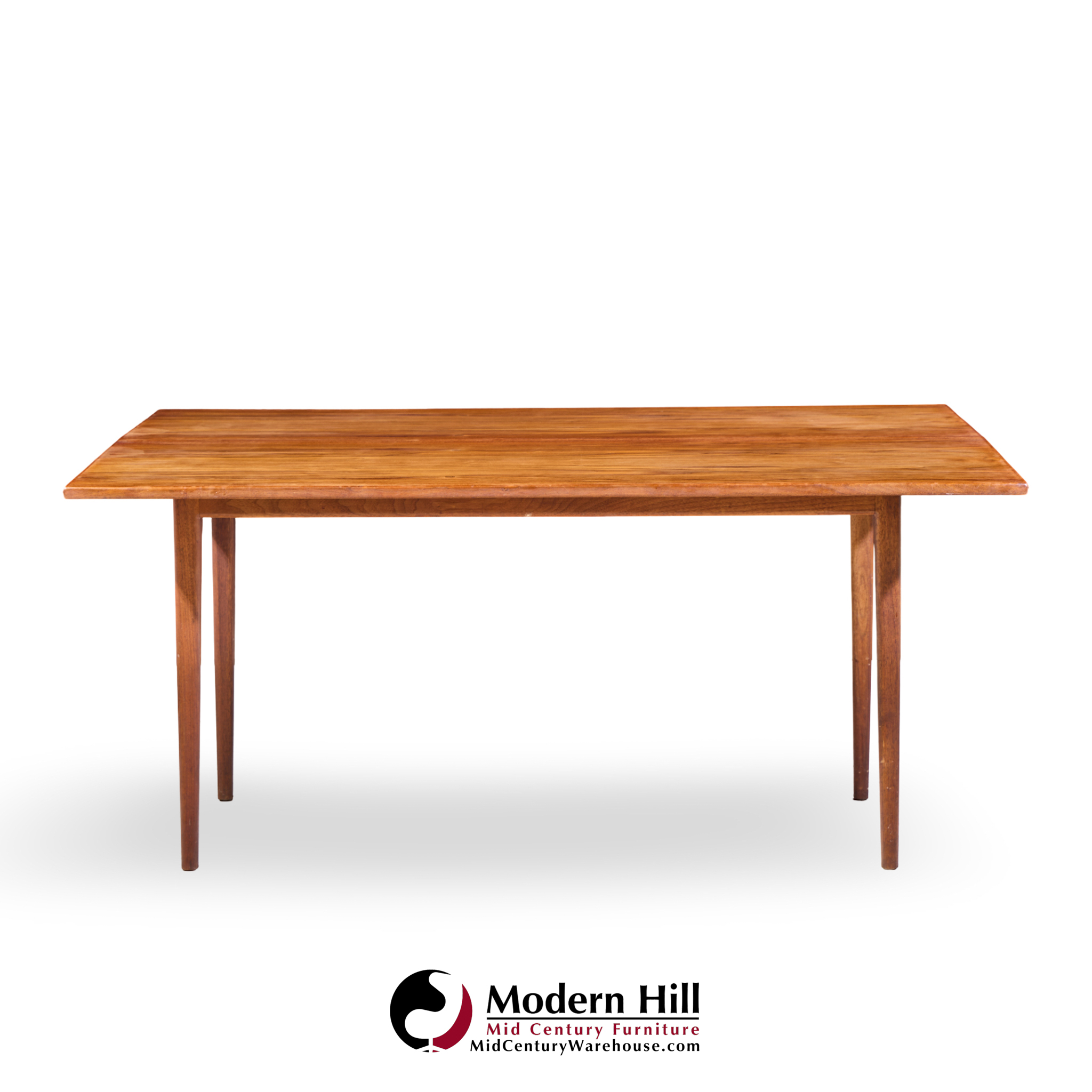 Jens Risom Mid Century Walnut Flip Top Console Dining Table
