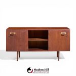 Jens Risom Mid Century Walnut and Brass Credenza