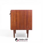 Jens Risom Mid Century Walnut and Brass Credenza