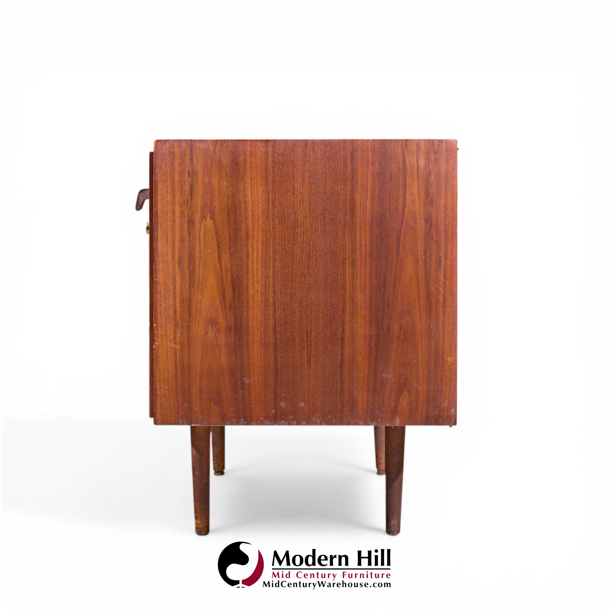 Jens Risom Mid Century Walnut and Brass Credenza