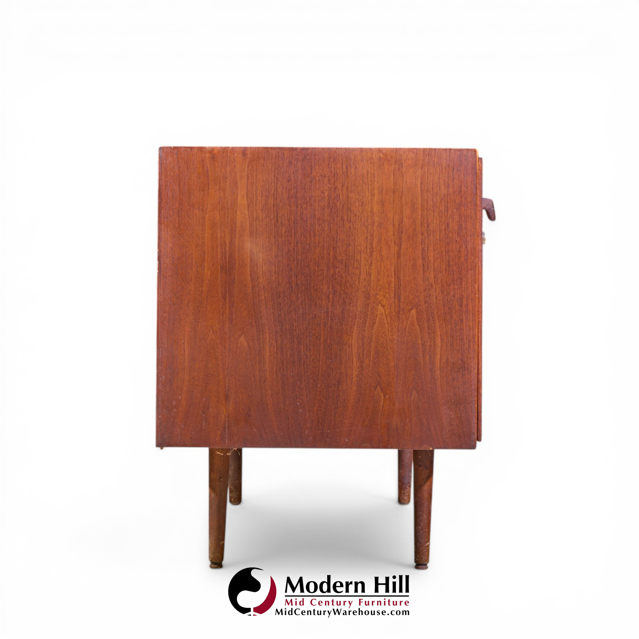 Jens Risom Mid Century Walnut and Brass Credenza
