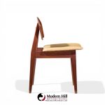 Jens Risom Model C-275 Mid Century Walnut Dining Chairs - Set of 4