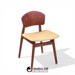 Jens Risom Model C-275 Mid Century Walnut Dining Chairs - Set of 4