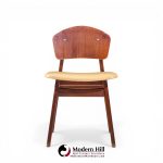 Jens Risom Model C-275 Mid Century Walnut Dining Chairs - Set of 4