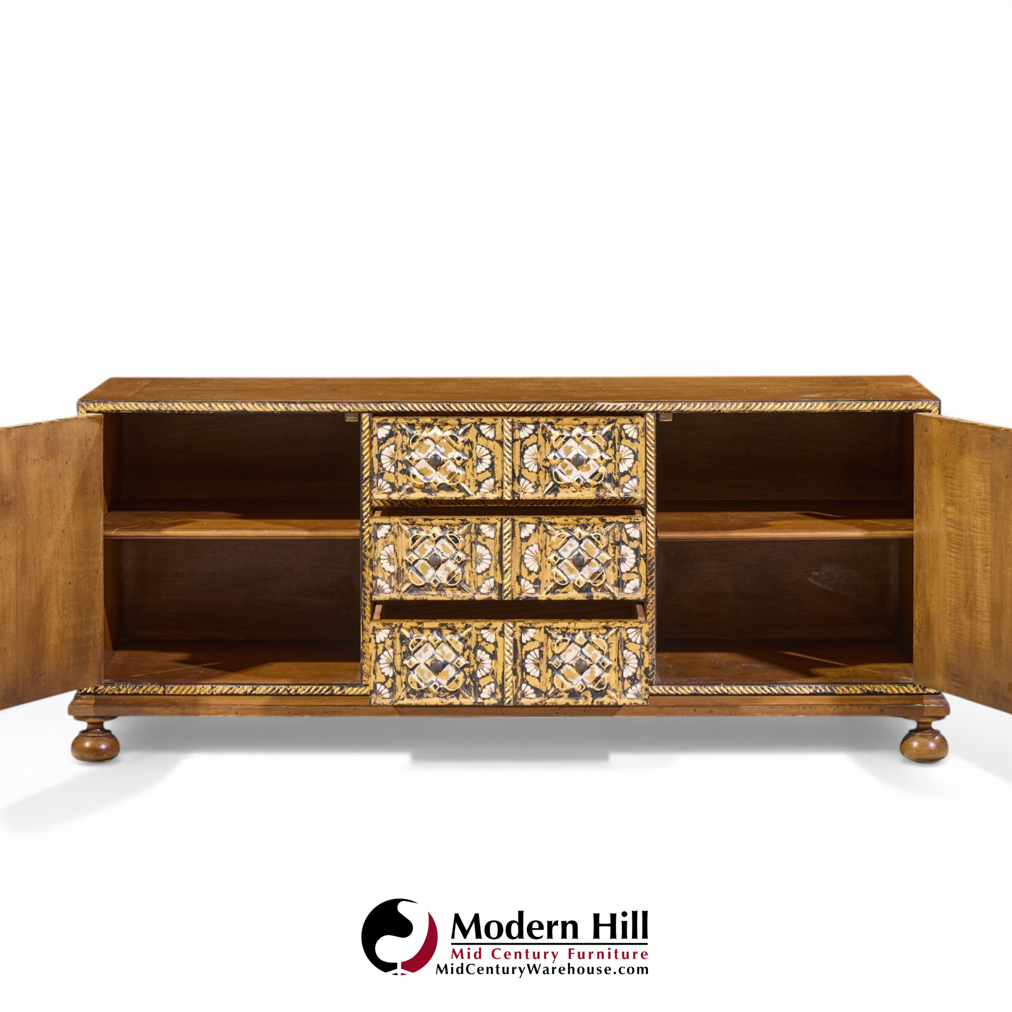 John Widdicomb Mediterranean Mid Century Treasure Chest Credenza