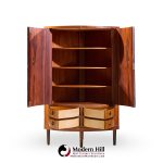 kai kristiansen mid century danish rosewood corner cabinet
