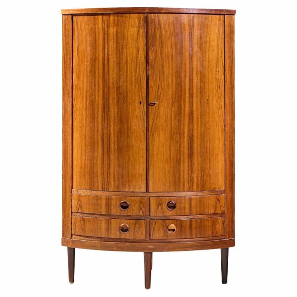 Kai Kristiansen Mid Century Danish Rosewood Corner Cabinet