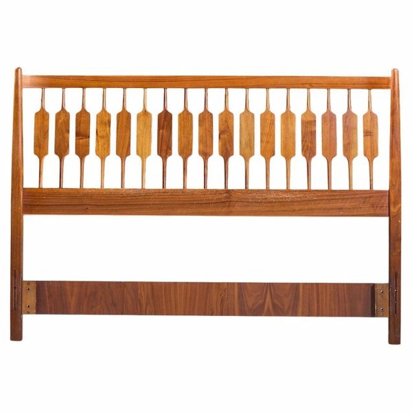 Kipp Stewart for Drexel Declaration Mid Century Walnut Queen Headboard