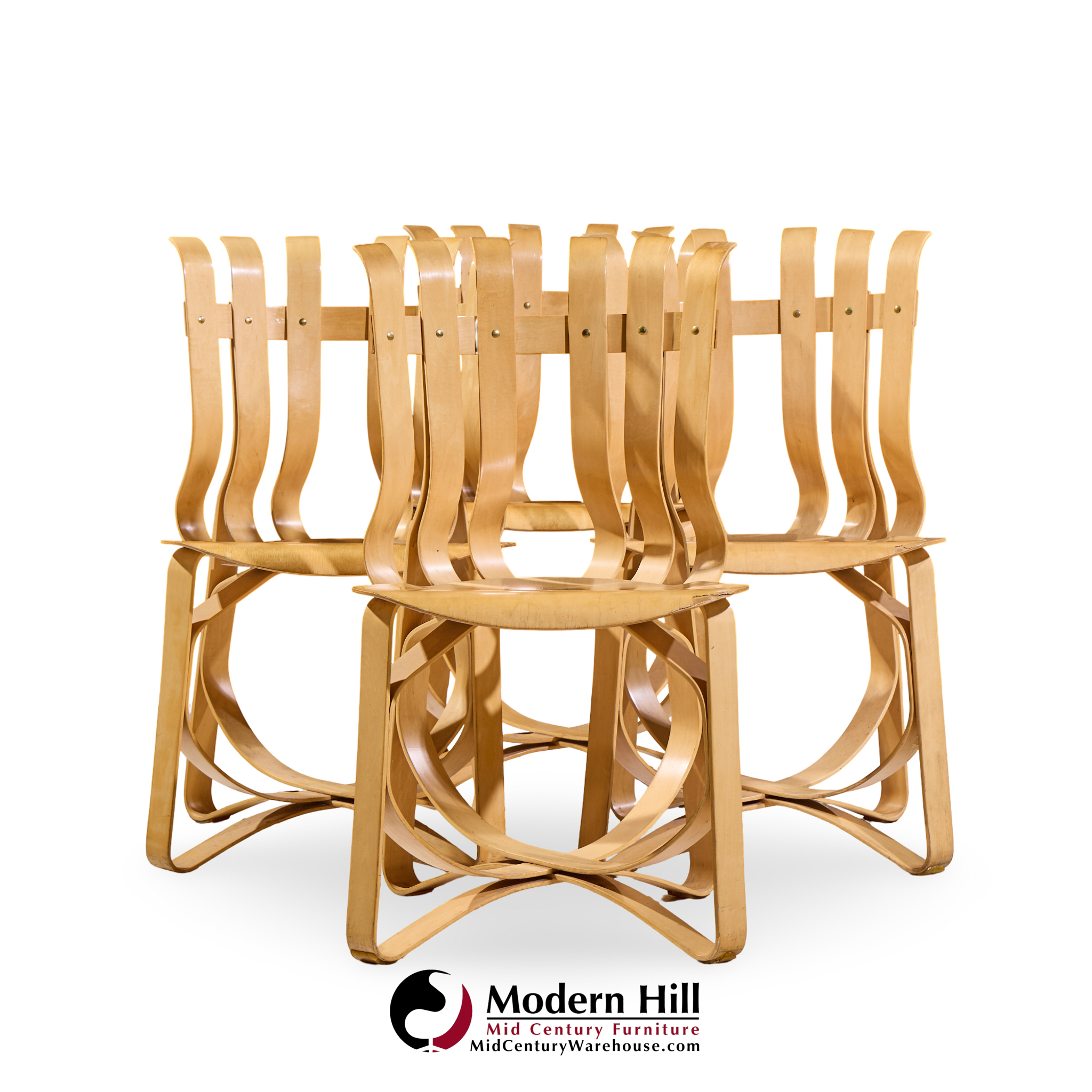 Knoll Mid Century Hat Trick Chairs - Set of 4