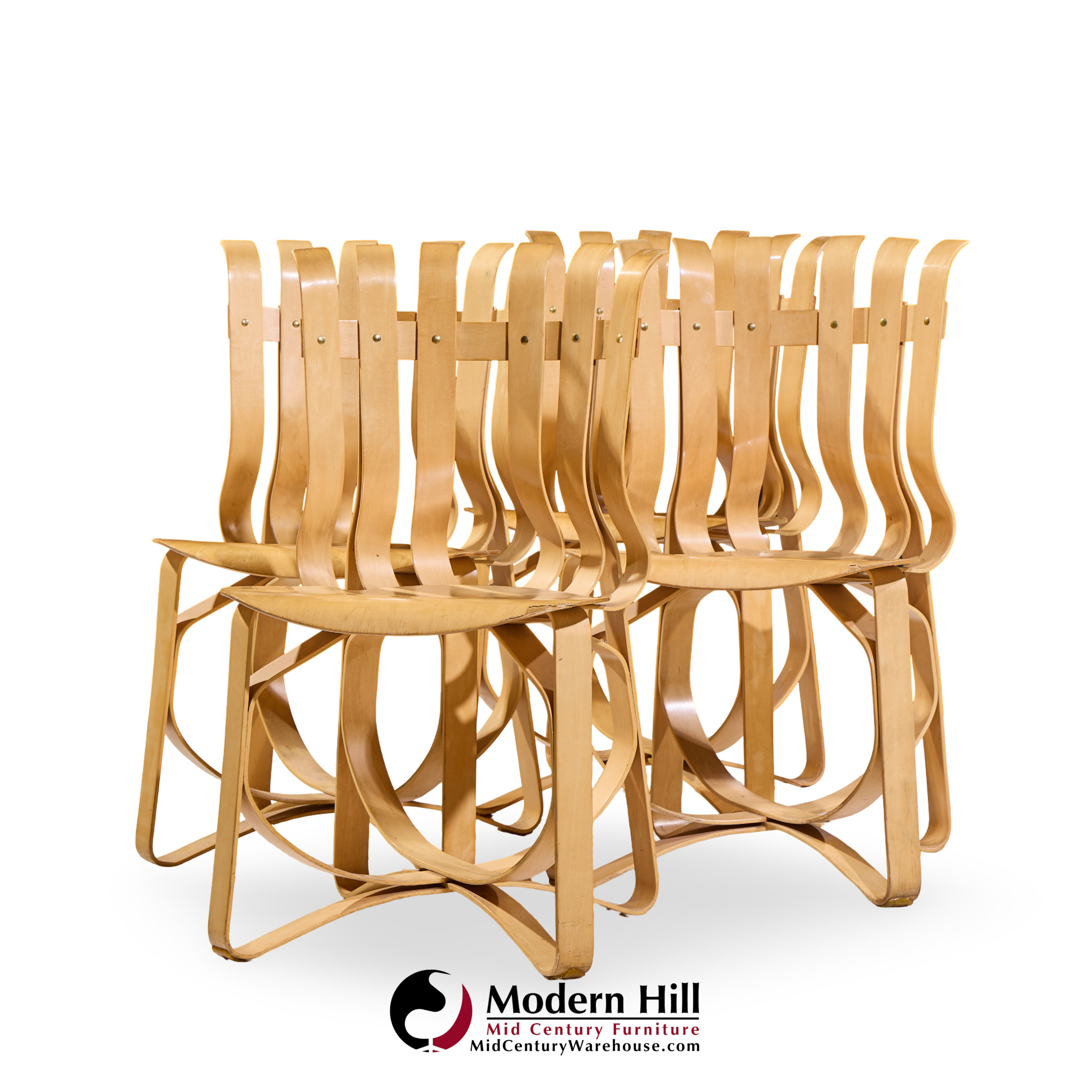 Knoll Mid Century Hat Trick Chairs - Set of 4