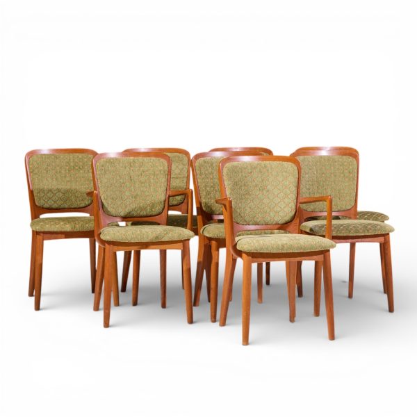 Koefoeds Hornslet Mid Century Danish Teak Dining Chairs - Set of 8