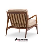 kofod larsen for selig mid century danish lounge chairs - pair