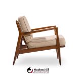 kofod larsen for selig mid century danish lounge chairs - pair